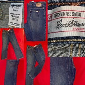 Levi Womens Mid Rise Bootcut Jeans M 14 Misses